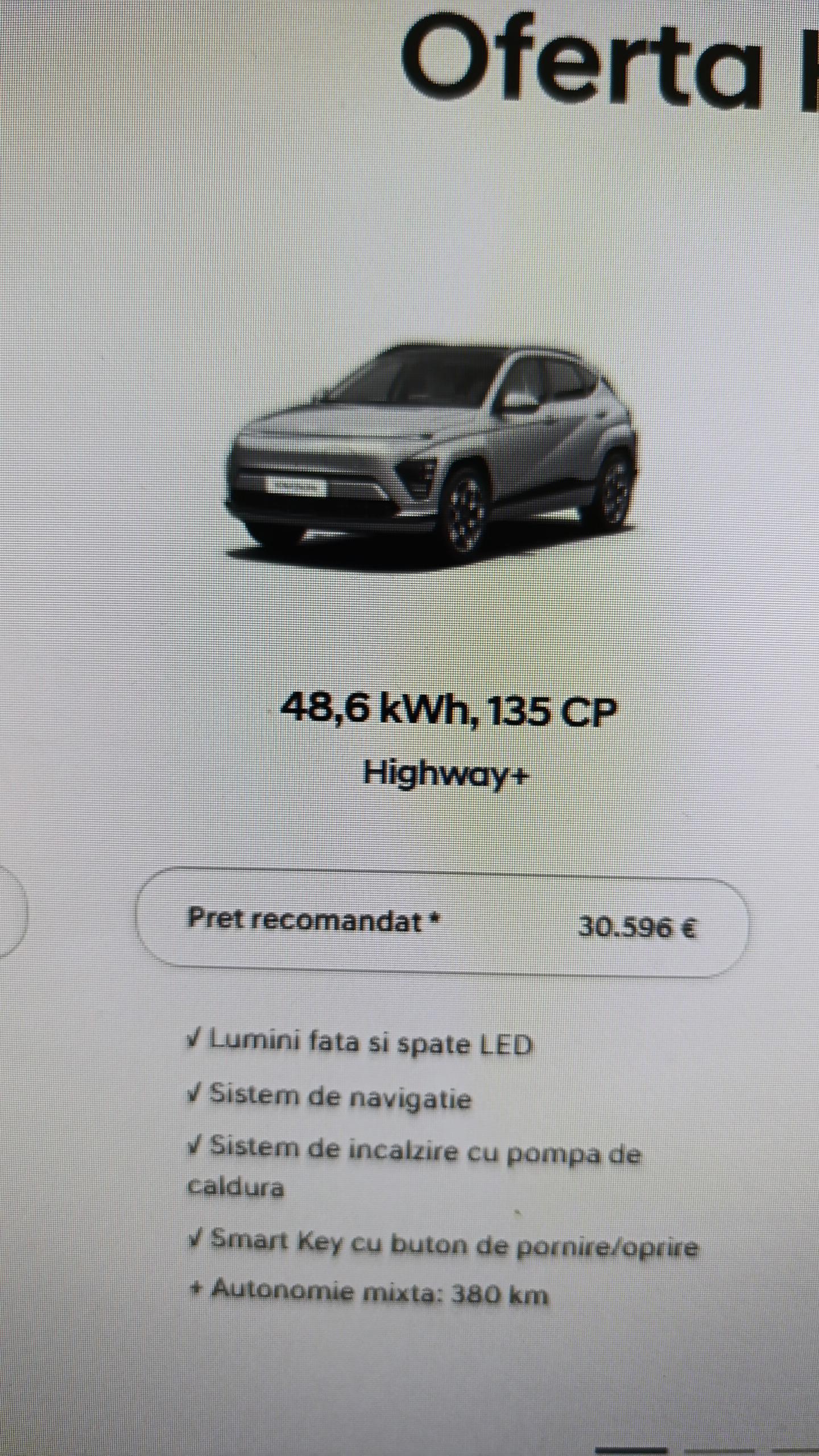Hyundai Kona 2025 electric de vânzare